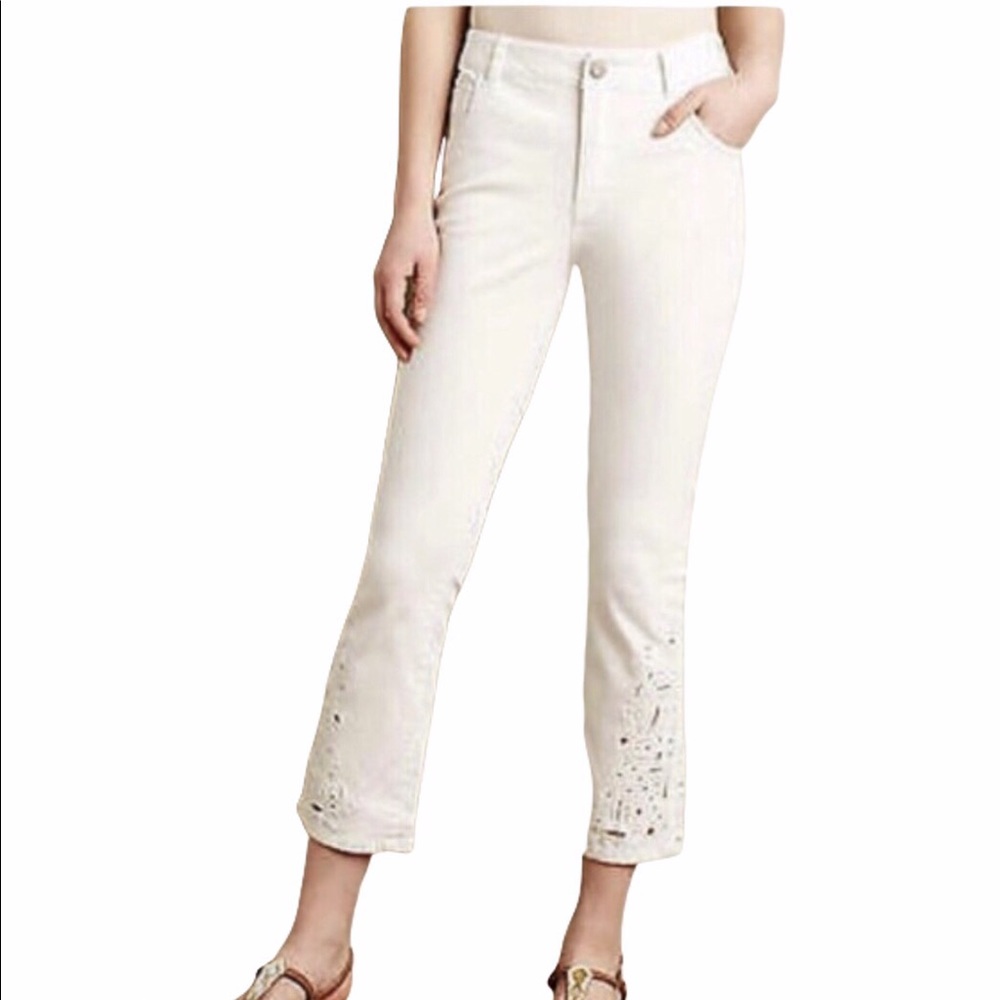 - Anthropologie Pilcro and the Letterpress Superscript High Rise White Cro…